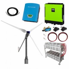 Photonic Universe 2kW grid-tie wind turbine kit with 5.5kW hybrid inverter and 24kWh battery bank fo Photonic Universe 2kW grid-tie wind turbine kit with 5.5kW hybrid inverter and 24kWh battery bank fo