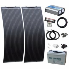 Photonic Universe 1kW complete dual battery van conversion kit with 2 x 130W black narrow semi-flexi Photonic Universe 1kW complete dual battery van conversion kit with 2 x 130W black narrow semi-flexi