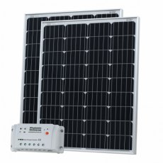 Photonic Universe 200W (100W+100W) solar charging kit with 20A controller and 2 x 5m cables Photonic Universe 200W (100W+100W) solar charging kit with 20A controller and 2 x 5m cables