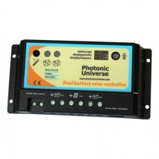 Photonic Universe 20A dual battery solar charge controller with a remote LCD meter Photonic Universe 20A dual battery solar charge controller with a remote LCD meter