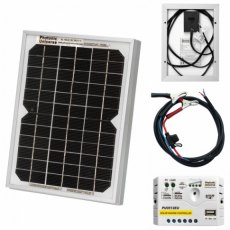 Photonic Universe 5W 12V solar trickle charging kit with 5A solar controller and battery cable with Photonic Universe 5W 12V solar trickle charging kit with 5A solar controller and battery cable with