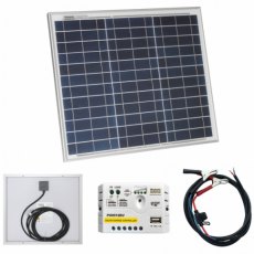 Photonic Universe 30W 12V solar charging kit with 5A solar charge controller and battery cables with Photonic Universe 30W 12V solar charging kit with 5A solar charge controller and battery cables with