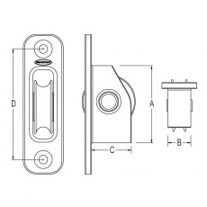 Ronstan Series 40 Ball Bearing Exit Block, Narrow Ronstan Series 40 Ball Bearing Exit Block, Narrow