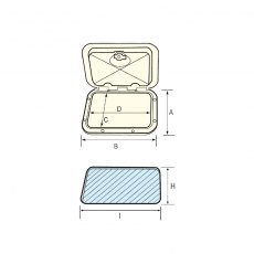MID LINE Deck Hatches (278 x 378mm) MID LINE Deck Hatches (278 x 378mm)