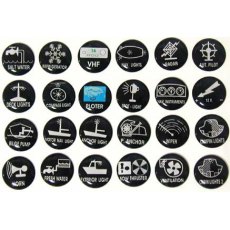 Self-adhesive function labels for switch panels - set of 24pcs Self-adhesive function labels for switch panels - set of 24pcs