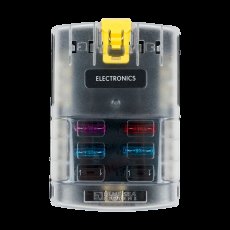 Blue Sea Systems Fuse Block STBlade 6circ w/gnd Blue Sea Systems Fuse Block STBlade 6circ w/gnd
