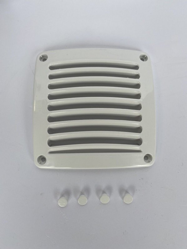 Nuova Rade White Louvered Vent Grill 118 x 118mm