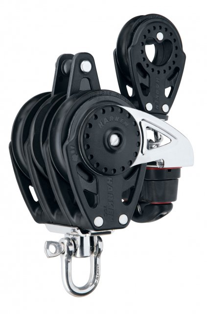 Harken Harken 75mm Triple Carbo Ratchamatic w/Cam, Becket & 57mm Blk