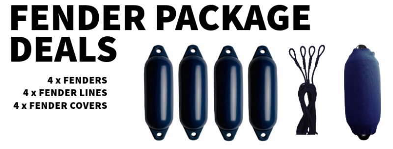 Majoni Majoni Boat Fender - 4 pack package - fender, lines and covers - SIZE 1