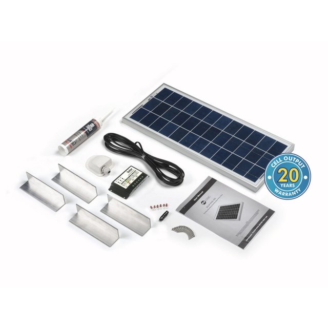 Solar Technology Solar Technology 20W Rigid Solar Panel & Universal Fitting Kit