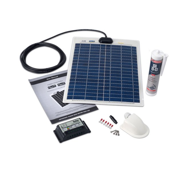 Solar Technology Solar Technology 20W Flexi Solar Panel & Roof/Deck Top Kit