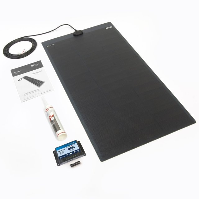 Solar Technology Solar Technology 110W MHD Flexi Top Exit Solar Panel Glue & 15A MPPT