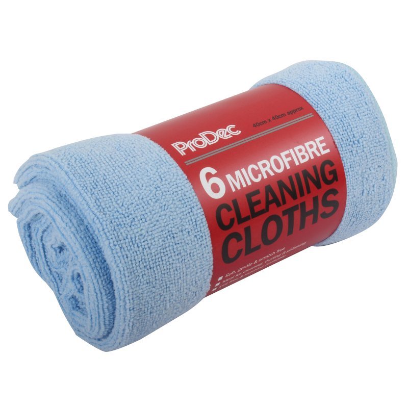 Pro Dec Microfibre Cleaning Cloths 6 Pack