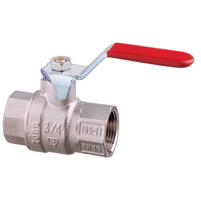 Guidi Guidi Nickel Plated Brass Lever Ball Valve F-F - 1/4 in