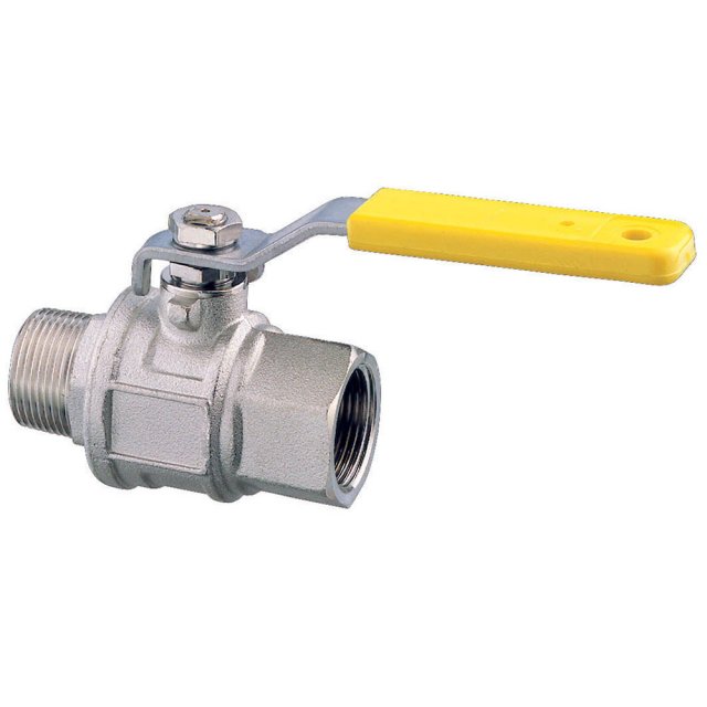 Guidi Guidi Nickel Plated Brass Lever Operated Ball Valve M-F in 2000 Series in - 1/4 in