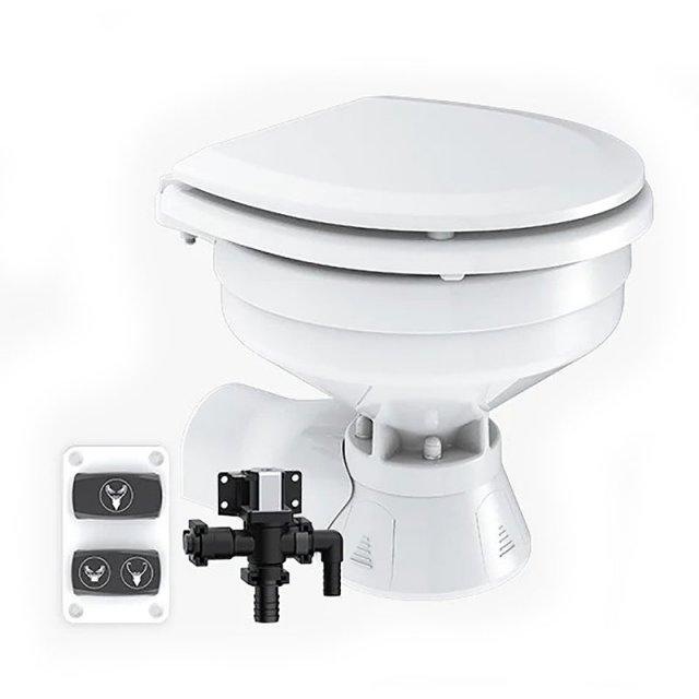 Seaflo Seaflo Quiet Flush Freshwater Electric Toilet 12V Compact