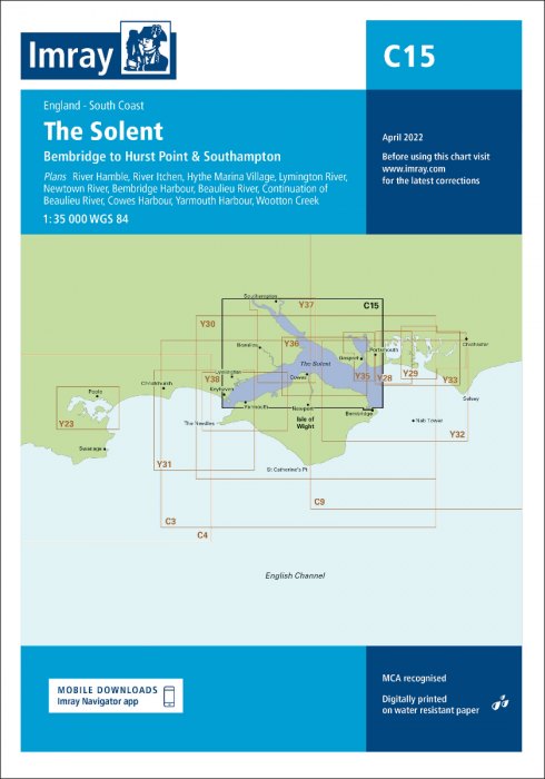 Imray Imray C15 The Solent Chart Pack Edition 2024