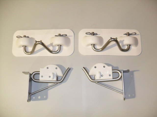 IBS PVC Snap Davit Kit Transom Mount White Pads