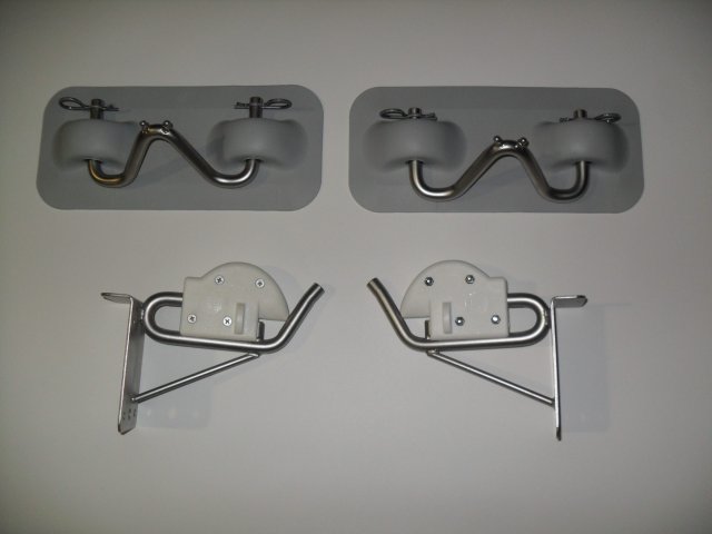 IBS Rubber Snap Davit Kit Transom Mount Grey Pads