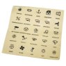 Self-adhesive transparent function labels for switches