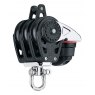 Harken 40mm Triple Carbo Block w/Cam Cleat and Becket