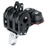 Harken BLK-29MM CARBO TRPL W/CAM,BKT