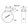 JCS JCS Hi-Torque Hose Clamp Stainless Steel 20-35mm Each