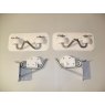 PVC Snap Davit Kit Transom Mount White Pads