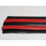 IBS PVC Tear Drop Rubbing Strake Black/Red Stripes 6M x 10cm